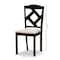 Baxton Studio Ruth Beige Upholstered and Dark Brown Finished Dining Chair, PK2 142-8027 - alternate 6